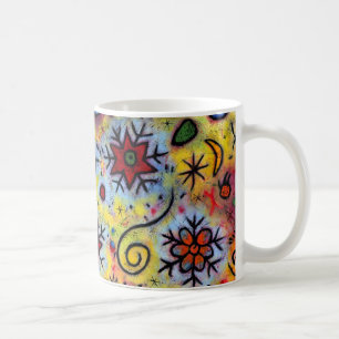 Whimsical, Colorful Snowflake Mok
