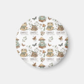 Whimsical "Compost Your Expectations" Frog & Cat P Magneet (Voorkant)