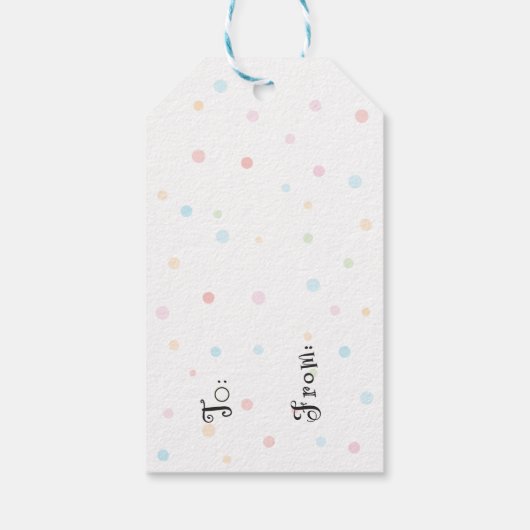 Whimsical Congrats Gift Label Cadeaulabel (Achterkant)