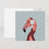 Whimsical Cosy Winter Flamingo met sjaal (Voorkant / Achterkant)