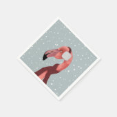 Whimsical Cosy Winter Flamingo met sjaal Servet (Hoek)