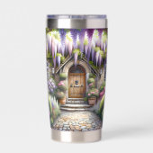 Whimsical Cottage Garden Pathway Geïsoleerde Drinkbeker (Achterkant)