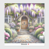 Whimsical Cottage Garden Pathway Sticker (Vel)