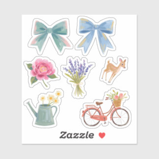 Whimsical Cottagecore Stickerblad Sticker