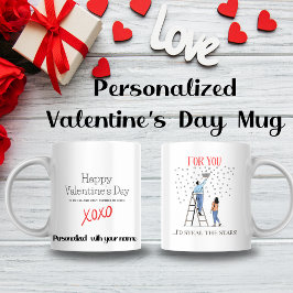 Whimsical Couple "Voor jou zou ik de sterren stele Koffiemok