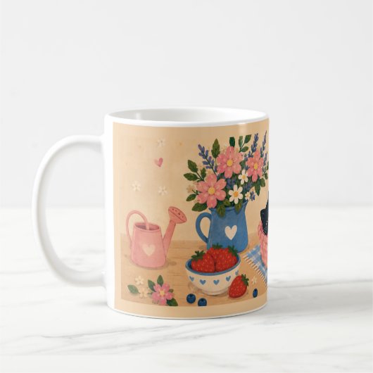 Whimsical Cozy Ceramic Coffee Mug (Gauche)