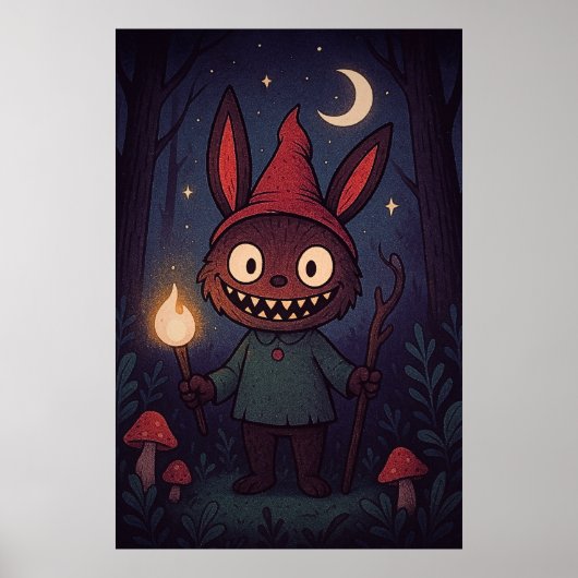 Whimsical Creature Lahuhu - Fantasy Art Poster (Voorkant)