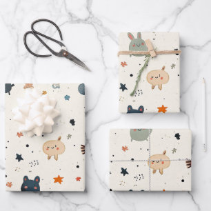 Whimsical Critter Wonderland Inpakpapier Vel
