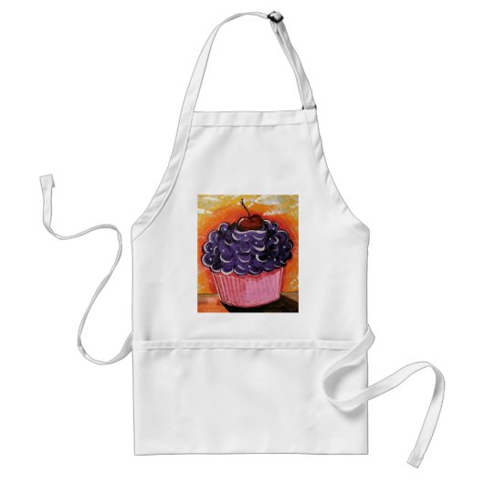 Whimsical Cupcake Apron Standaard Schort (Voorkant)