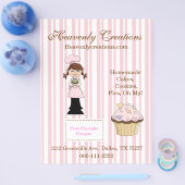 Whimsical Cupcake Bakery Flyer (Enkel)