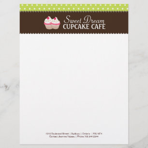 Whimsical Cupcake Bakery Letterhead Briefhoofd
