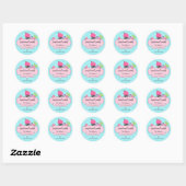 Whimsical Cupcake Bakery Packaging Ronde Sticker (Vel)