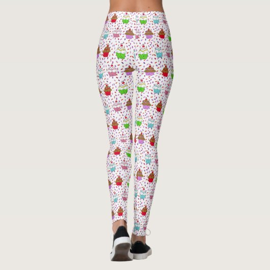 Whimsical Cupcakes en Snoep Sprinkles Leggings (Achterkant)