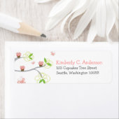 Whimsical Cupcakes Tree Butterflies Etiket (Insitu)