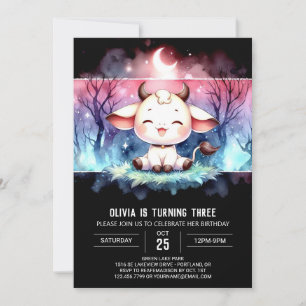 Whimsical Custom Koe Verjaardag Kaart