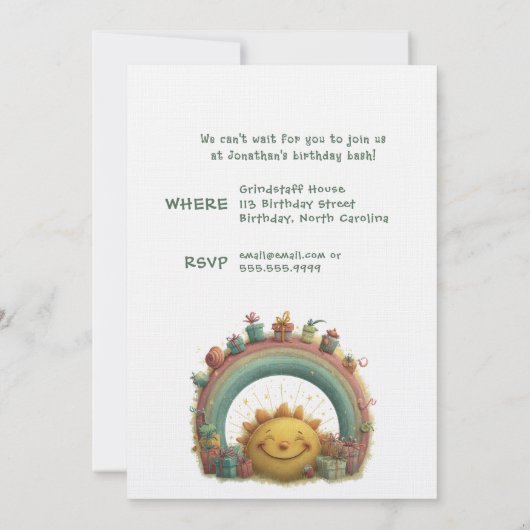 Whimsical Custom Personalized Birthday Invitation (Dos)