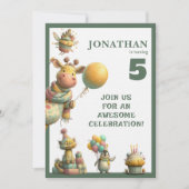 Whimsical Custom Personalized Birthday Invitation (Devant)