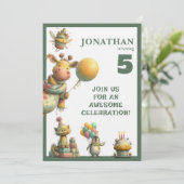 Whimsical Custom Personalized Birthday Invitation (Debout devant)