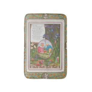 Whimsical Cute Antieke Valentijnskaart, Kate Green Badmat