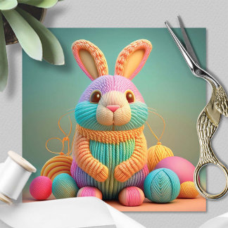 Whimsical Cute Bunny Easter Feestdagenkaart