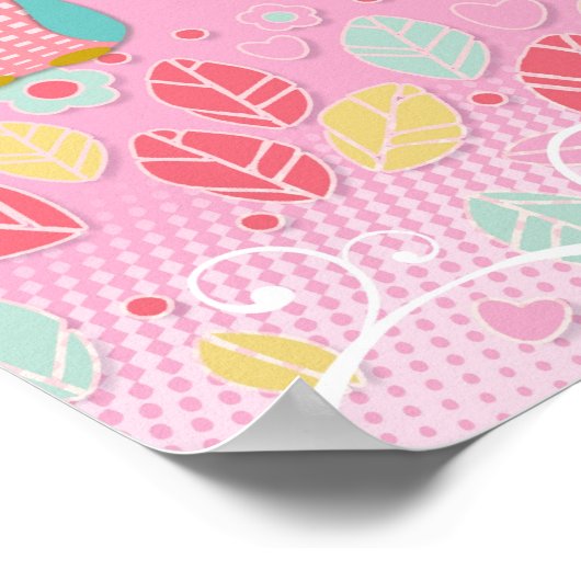 Whimsical Cute Fun Swirl Owl Ownership Sign Poster (Hoek)