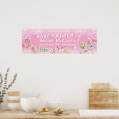Whimsical Cute Fun Swirl Owl Ownership Sign Poster (Keuken)
