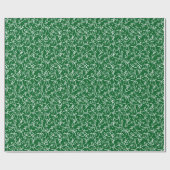 Whimsical Cute Green White Bows Pattern Girly Gift Cadeaupapier (Vlak)