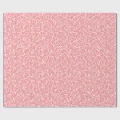 Whimsical Cute Pink White Bows Pattern Girly Gift Cadeaupapier (Vlak)