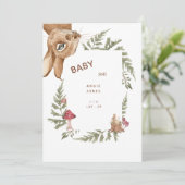 Whimsical Cute Rabbit Baby shower Kaart (Staand voorkant)