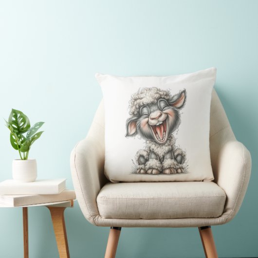 Whimsical Cute Sheep Kussen (Stoel)