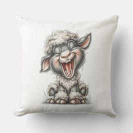 Whimsical Cute Sheep Kussen
