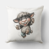 Whimsical Cute Sheep Kussen (Voorkant)
