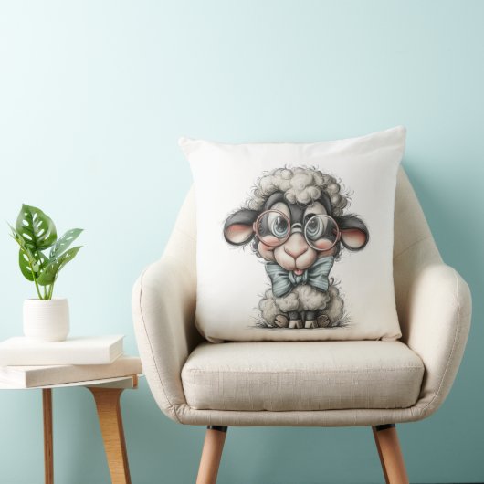 Whimsical Cute Sheep Kussen (Stoel)