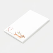 Whimsical Dachshund Monogram Gepersonaliseerd Post-it® Notes (Schuin)