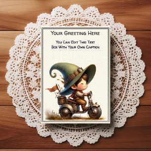 Whimsical Dagelijkse Gevoel Steampunk Kunst   Briefkaart
