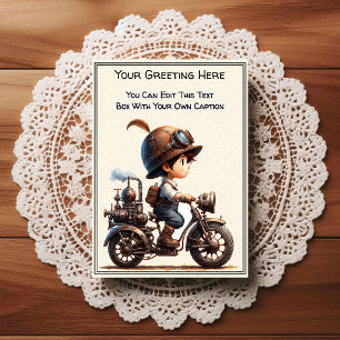 Whimsical Dagelijkse Gevoel Steampunk Kunst Briefkaart