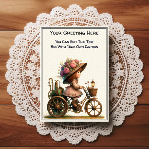 Whimsical Dagelijkse Gevoel Steampunk Kunst Briefkaart