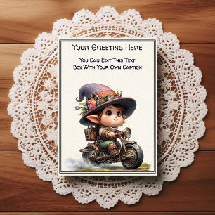Whimsical Dagelijkse Gevoel Steampunk Kunst Briefkaart