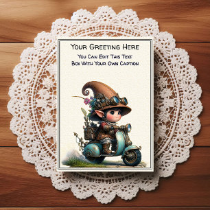 Whimsical Dagelijkse Gevoel Steampunk Kunst   Briefkaart