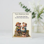Whimsical Dagelijkse Sentiment Verhalenboek Kunst Briefkaart (Staand voorkant)