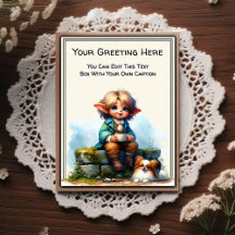 Whimsical Dagelijkse Sentiment Vintage Kunst Ansic