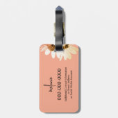 Whimsical Daisy Flower Aangepaste tekst en kleuren Bagagelabel (Achterkant verticaal)