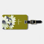 Whimsical Daisy Flower Aangepaste tekst & kleuren  Bagagelabel (Voorkant horizontaal)