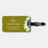 Whimsical Daisy Flower Aangepaste tekst & kleuren  Bagagelabel (Achterkant horizontaal)