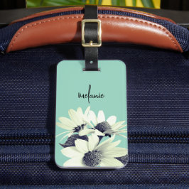 Whimsical Daisy Flower Aangepaste tekst & kleuren  Bagagelabel