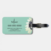 Whimsical Daisy Flower Aangepaste tekst & kleuren  Bagagelabel (Achterkant horizontaal)