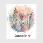 Whimsical Daisy Garden Sticker (Vel)