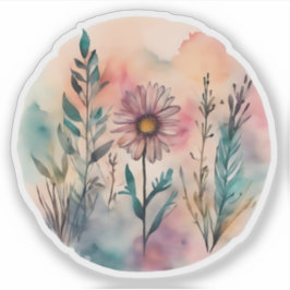 Whimsical Daisy Garden Sticker