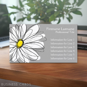 Whimsical Daisy - geel grijs Visitekaartje