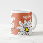 Whimsical Daisy - met trendy script naam Extra Grote Beker (Voorkant rechts)